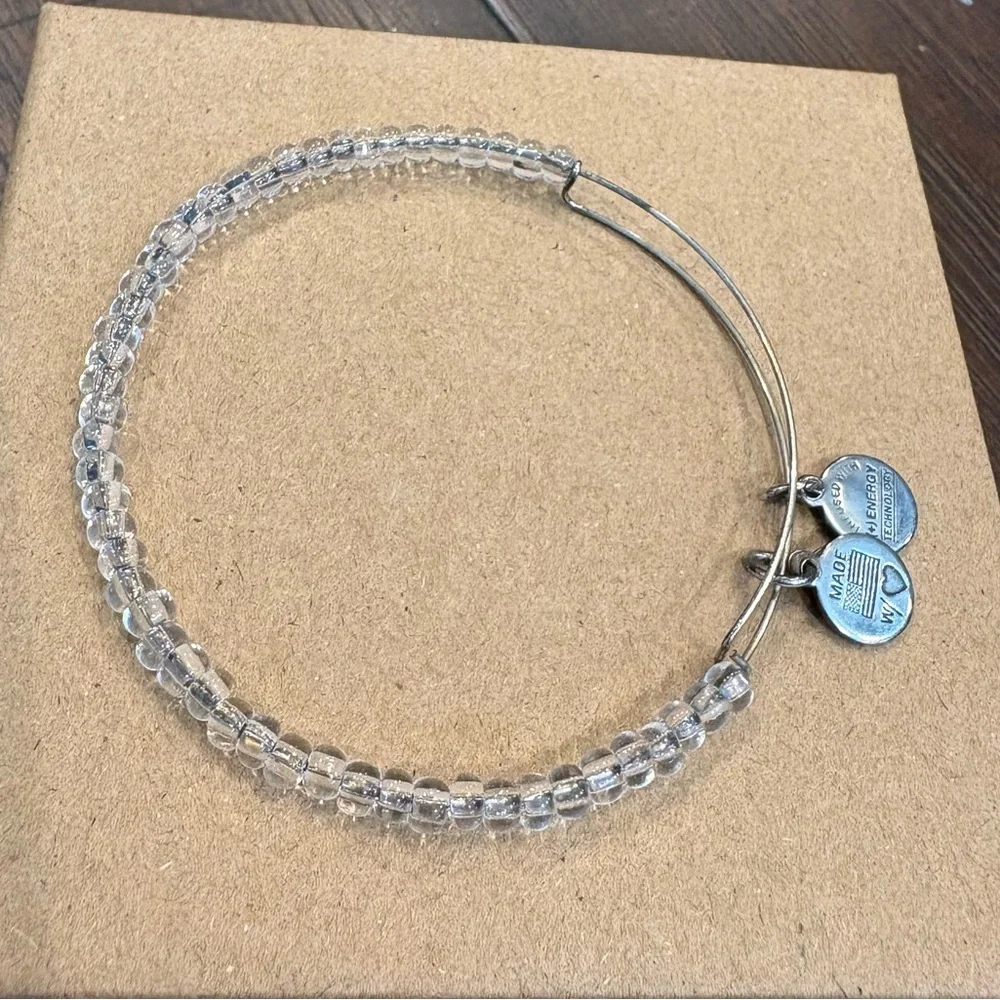 Alex and Ani Clear Beaded Expandable Bracelet
